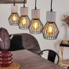 Lampes Vintages & Rétros-hofstein Suspension Annadale Gris, Noir, 4 lumières
