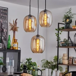 hofstein Suspension Apedo Ambre, 3 lumières