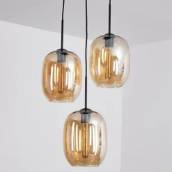 hofstein Suspension Apedo Ambre, 3 lumières