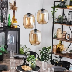 hofstein Suspension Apedo Ambre, 3 lumières