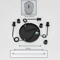 hofstein Suspension Apedo Clair, Fumé, 3 lumières