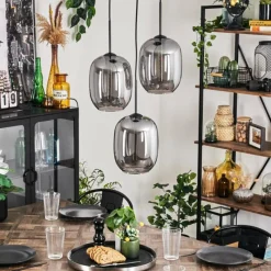 hofstein Suspension Apedo Clair, Fumé, 3 lumières