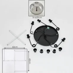 hofstein Suspension Apedo Fumé, 5 lumières