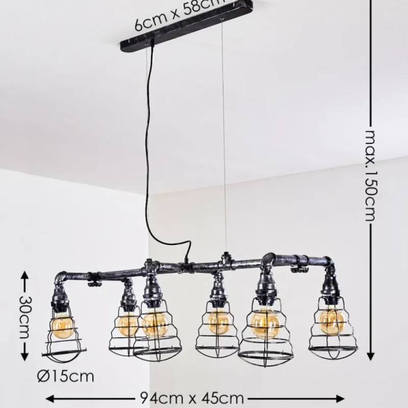 hofstein Suspension Arvika Argenté, 6 lumières* Suspensions