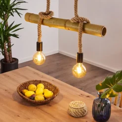 Style Boho-Chic-hofstein Suspension Asmara Brun, 2 lumières