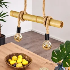 Style Boho-Chic-hofstein Suspension Asmara Brun, 2 lumières