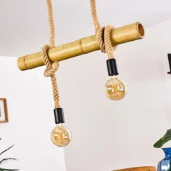 Style Boho-Chic-hofstein Suspension Asmara Brun, 2 lumières