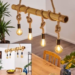 Style Boho-Chic-hofstein Suspension Asmara Brun, 4 lumières