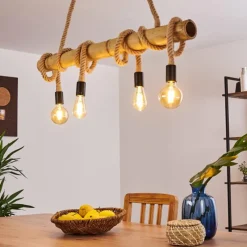 Style Boho-Chic-hofstein Suspension Asmara Brun, 4 lumières