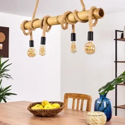 Style Boho-Chic-hofstein Suspension Asmara Brun, 4 lumières