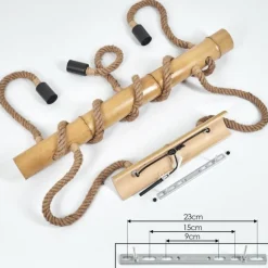 Luminaires Scandinaves-hofstein Suspension Asmara Brun, Écru, 3 lumières