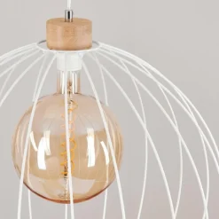 Lampes En Bois-hofstein Suspension Atake Écru, 1 lumière