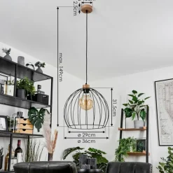 Lampes En Bois-hofstein Suspension Atake Écru, 1 lumière