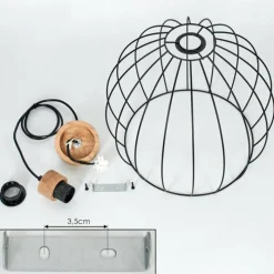 Lampes En Bois-hofstein Suspension Atake Écru, 1 lumière