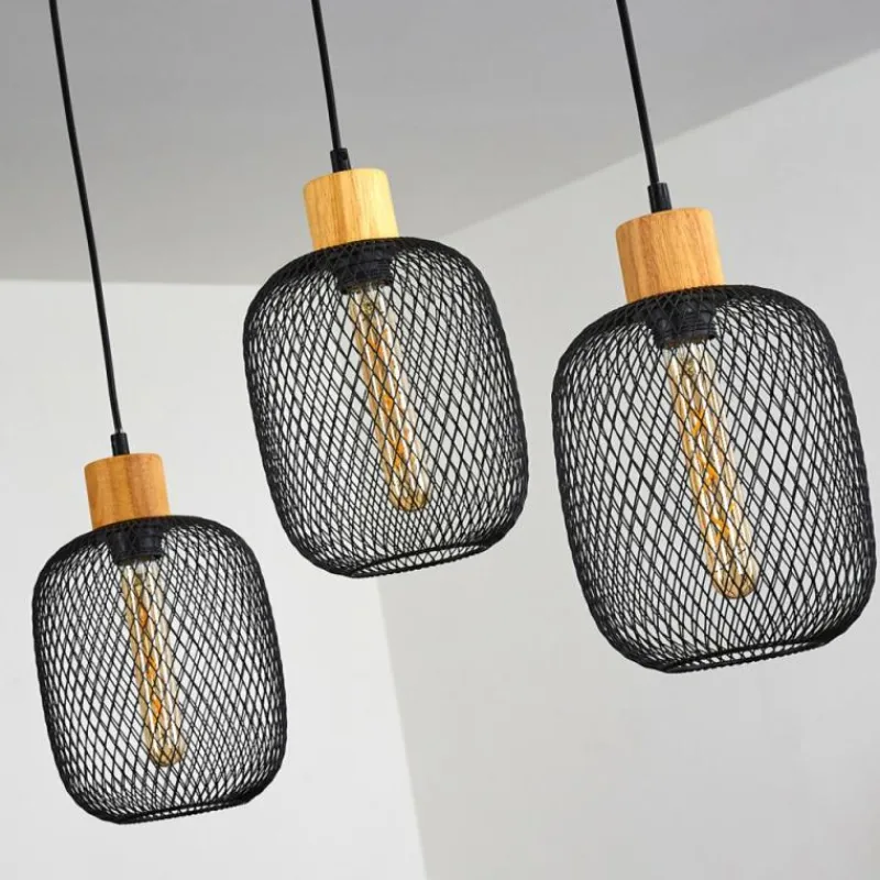 hofstein Suspension Ateponta Noir, 3 lumières