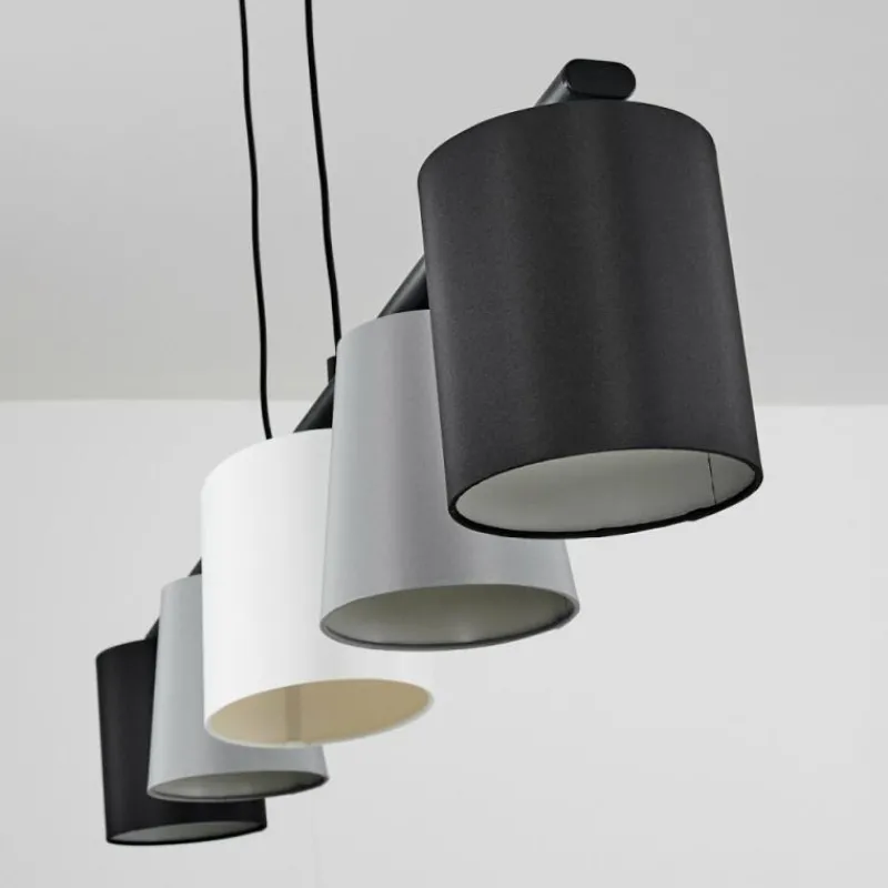 Lampes En Tissu-hofstein Suspension Aucilla Noir, 5 lumières