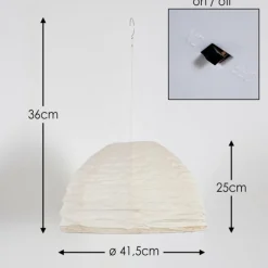 Lampes En Tissu-hofstein Suspension Augusta LED Crème, 1 lumière