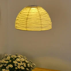 Lampes En Tissu-hofstein Suspension Augusta LED Crème, 1 lumière