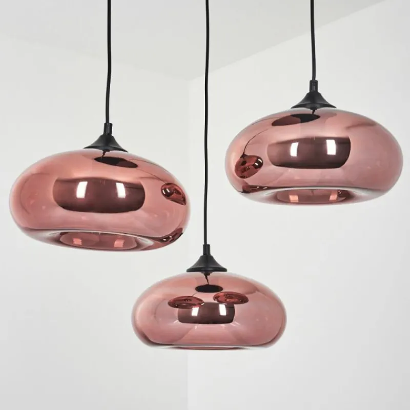 Suspension Verre Fumé-hofstein Suspension Avonlea Noir, 3 lumières