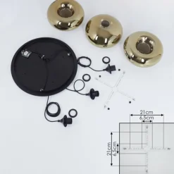 hofstein Suspension Avonlea Noir, 3 lumières