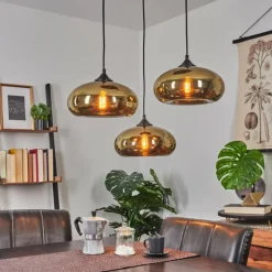 hofstein Suspension Avonlea Noir, 3 lumières