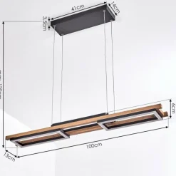 hofstein Suspension Ayajasco LED Écru, Noir, 1 lumière