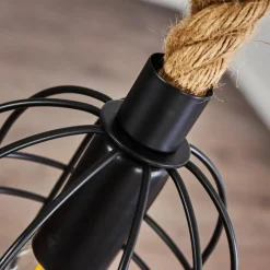 Style Boho-Chic-hofstein Suspension Ayocote Brun, Noir, 4 lumières