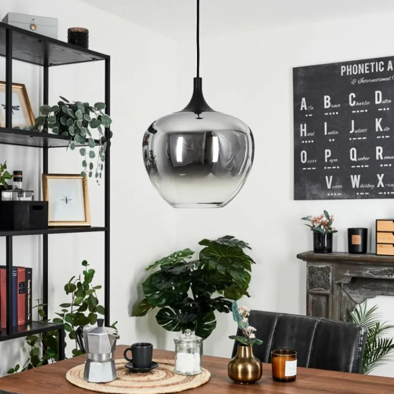 Suspension Verre Fumé-hofstein Suspension Azurara Noir, 1 lumière