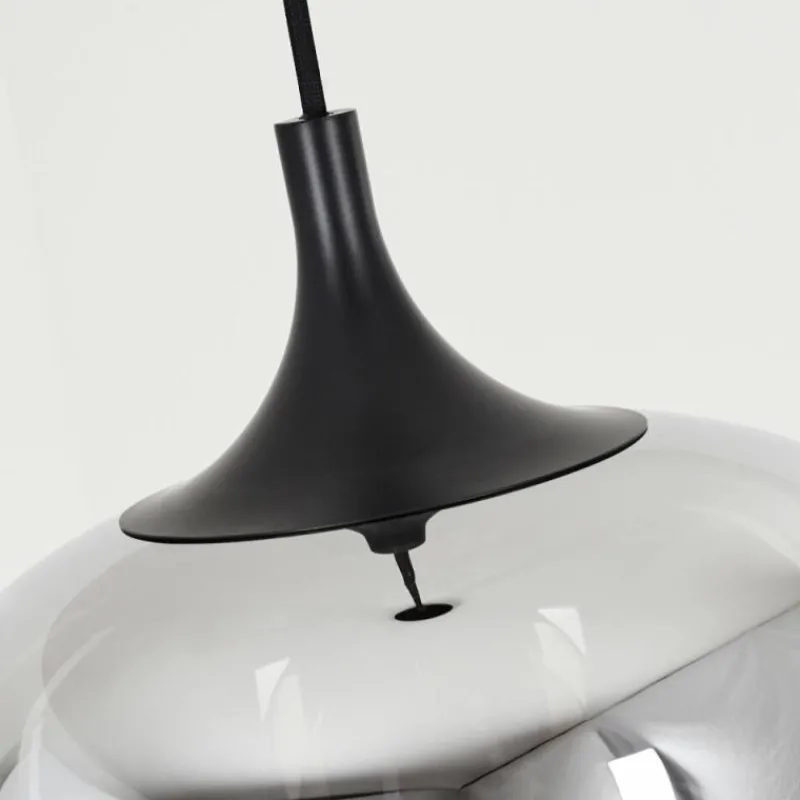 Suspension Verre Fumé-hofstein Suspension Azurara Noir, 1 lumière