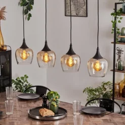 hofstein Suspension Azurara Noir, 4 lumières