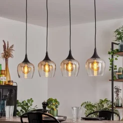 hofstein Suspension Azurara Noir, 4 lumières