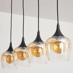 hofstein Suspension Azurara Noir, 4 lumières