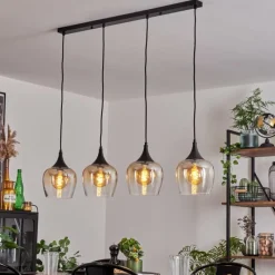 hofstein Suspension Azurara Noir, 4 lumières