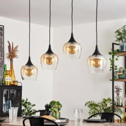 hofstein Suspension Azurara Noir, 4 lumières