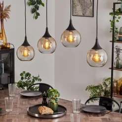 hofstein Suspension Azurara Noir, 4 lumières