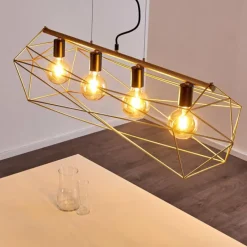 Luminaires Rustiques-hofstein Suspension Babol Noir, 4 lumières