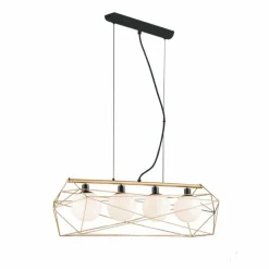 Luminaires Rustiques-Luce Design Suspension Babol Noir, 4 lumières