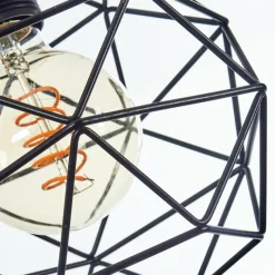 Lampes Vintages & Rétros-hofstein Suspension Bacabal Bois clair, Noir, 4 lumières