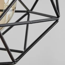 Lampes Vintages & Rétros-hofstein Suspension Bacabal Bois clair, Noir, 3 lumières