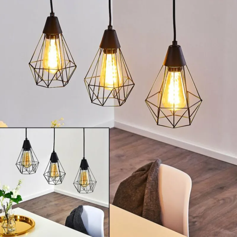 hofstein Suspension Baguio Noir, 3 lumières