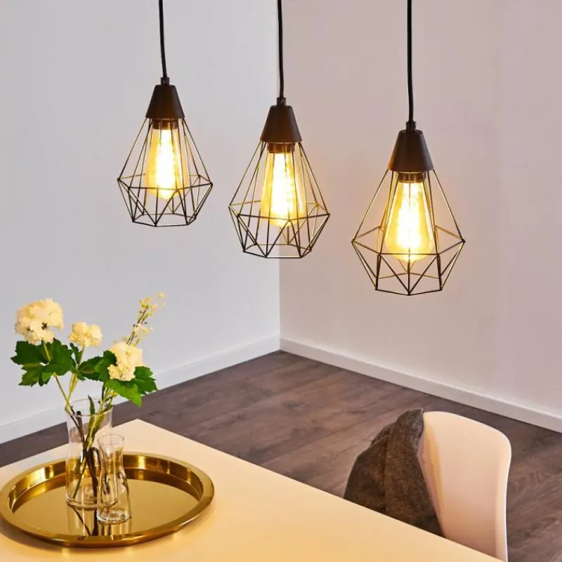 hofstein Suspension Baguio Noir, 3 lumières