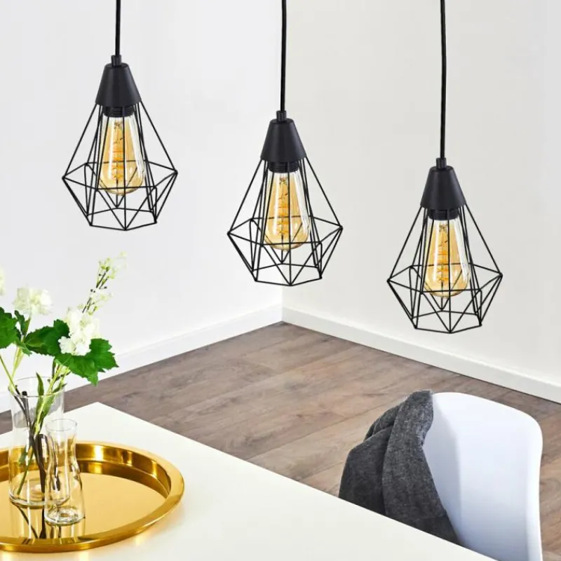 hofstein Suspension Baguio Noir, 3 lumières