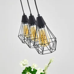 hofstein Suspension Baguio Noir, 3 lumières