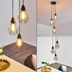 hofstein Suspension Baguio Noir, 3 lumières