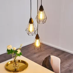 hofstein Suspension Baguio Noir, 3 lumières