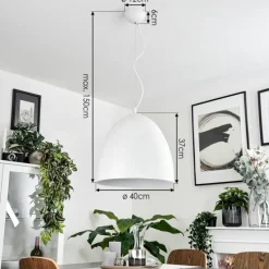 Luminaires Scandinaves-hofstein Suspension Bakou Blanc, 1 lumière