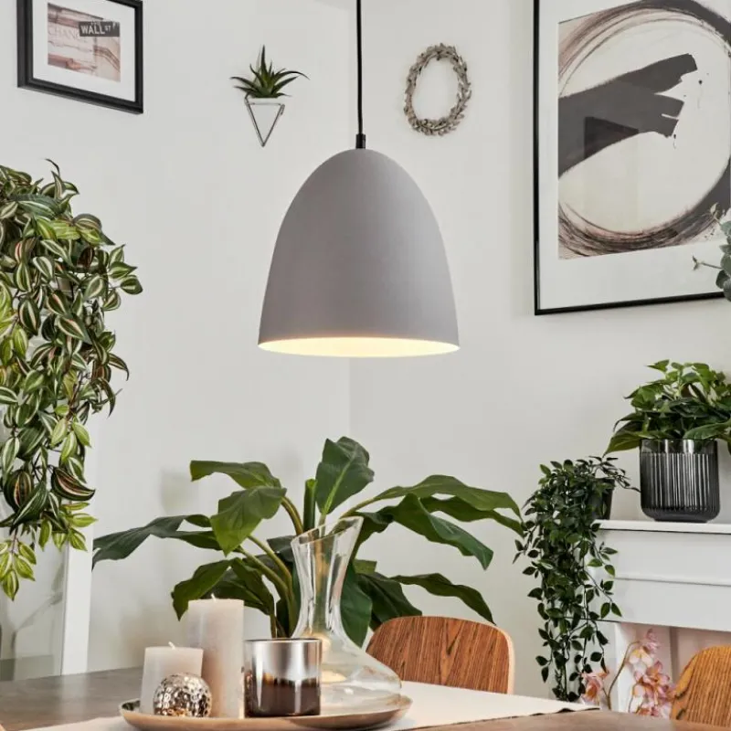 Luminaires Scandinaves-hofstein Suspension Bakou Gris, 1 lumière