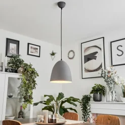 Luminaires Scandinaves-hofstein Suspension Bakou Gris, 1 lumière