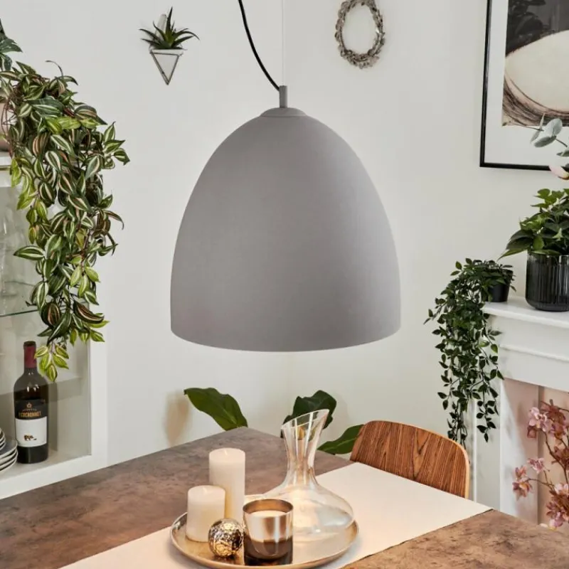Luminaires Scandinaves-hofstein Suspension Bakou Gris, 1 lumière