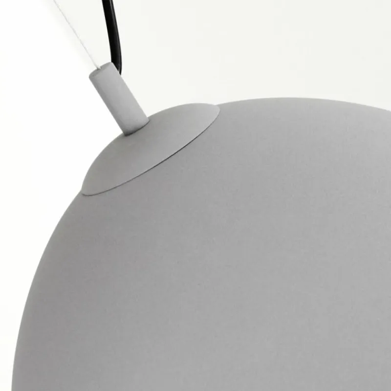 Luminaires Scandinaves-hofstein Suspension Bakou Gris, 1 lumière